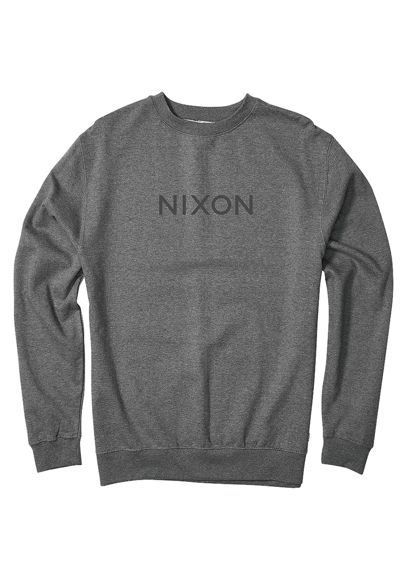 Nixon 'Wordmark' Sweatshirt - Dark Heather Grey-1