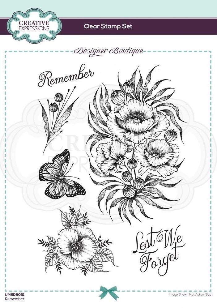 Designer Boutique Collection Remember A5 Clear Stamp Set-1