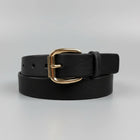 Keldon Women’s Italian Leather Belt with Rose Gold Roller Buckle