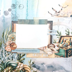 Colección de álbumes de recortes Maritime Tides de 12x12 de 3Quarter Designs-8