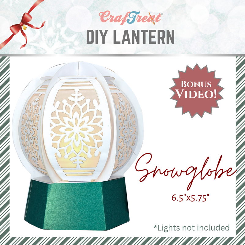 Lanterne en papier DIY CrafTreat - Boule à neige-2