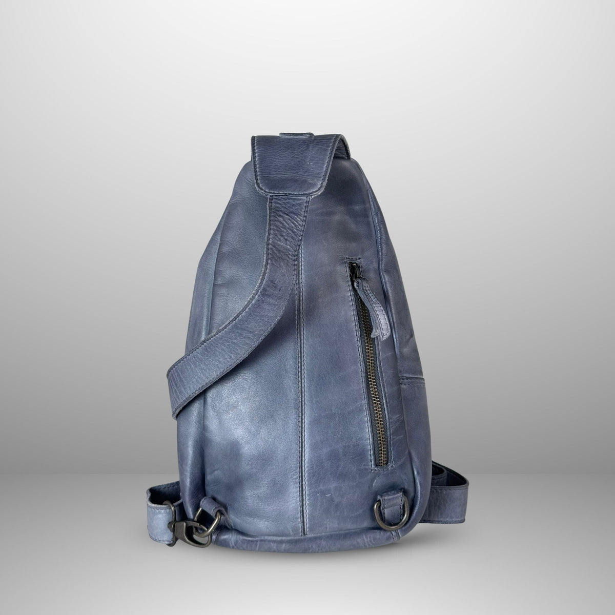 Off The Shoulder Leather Chest Backpack-8