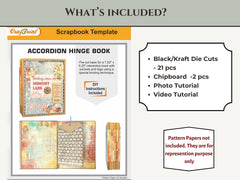 CrafTreat Scrapbook Blanks - Libro de acordeón con bisagras para manualidades - Papel Kraft-2