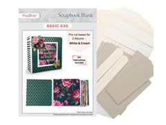 CrafTreat Scrapbook Blank Precut Album Base - Basic 6x6 - White and Ivory-2