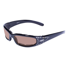 Global Vision Marilyn 3 Women’s Rhinestone Motorcycle Sunglasses. Padded Bling Riding Glasses-1