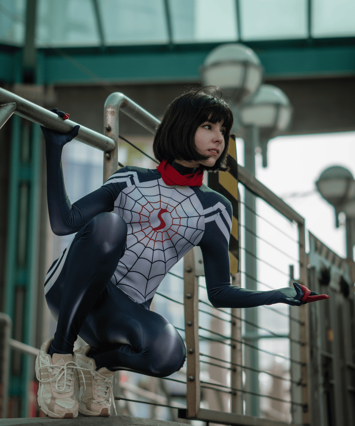 [Inventory Clearance] Super Hero Spider Cindy Cosplay Full Bodysuit Halloween Costume Zentai-2