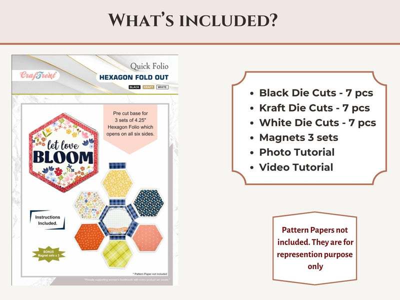 Craftreat Scrapbook Blank Quick Folio - Hexagon Fold Out-2