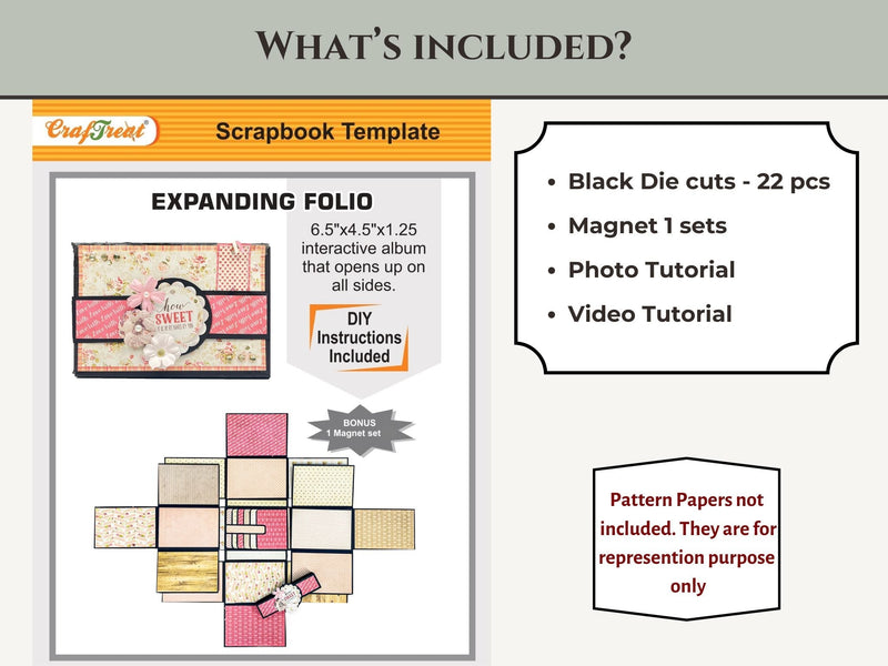 CrafTreat Scrapbook Blanks - Expanding Folio - Black Color-2