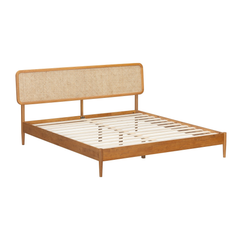 Estructura de cama de ratán natural Lupin-11