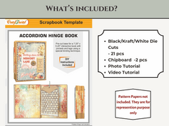 CrafTreat Accordion Hinge Book 1 - White-7