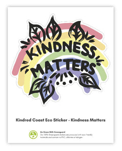 RAINBOW KINDNESS MATTERS Eco Vinyl Stickers-2