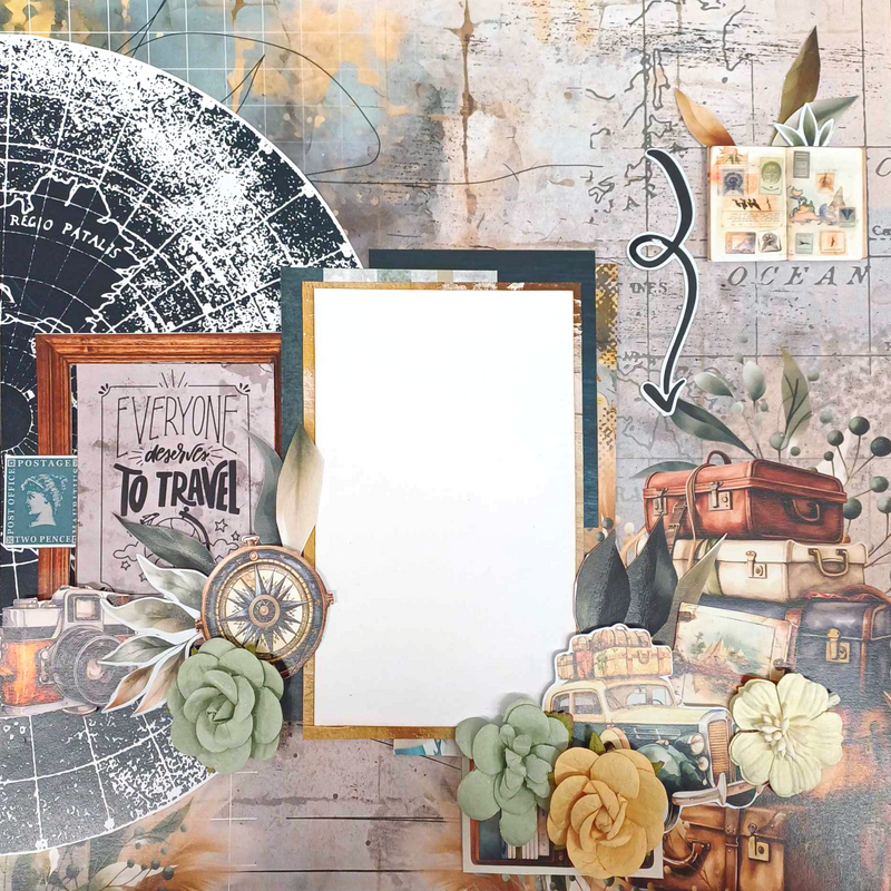 3Quarter Designs Adventures Return 12x12 Design Paper & Diecuts Set-8