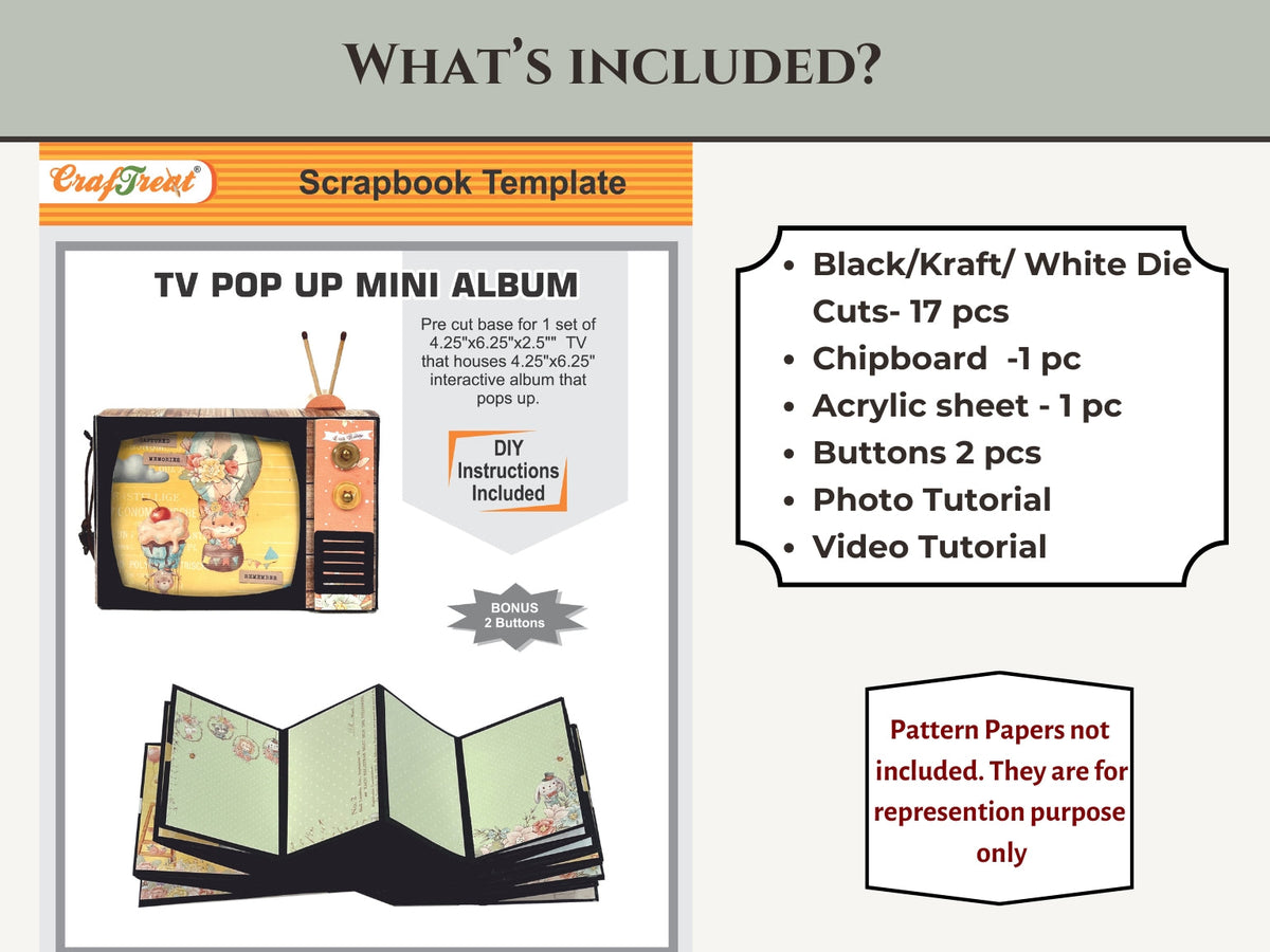 CrafTreat TV Pop Up Mini Album - Black-2