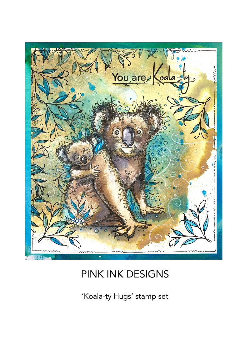 Pink Ink Designs Koala-ty Hugs 6 in x 8 in Clear Stamp Set-3