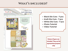 Craftreat Scrapbook Blank Quick Folio - Flip Flair Folio - Black, Kraft and White-7