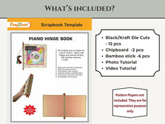 CrafTreat Scrapbook Blanks - Libro con encuadernación de bisagra de piano - Color negro-2