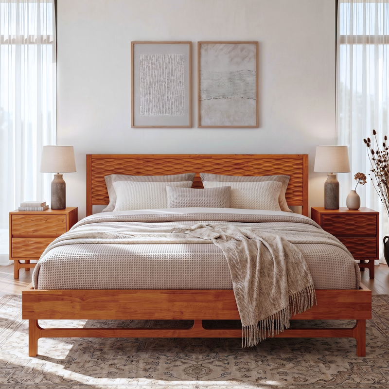 Elara Solid Wood Bed Frame-14