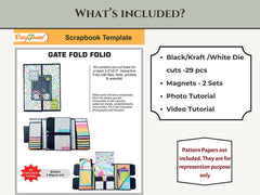 CrafTreat Scrapbook Blank Precut Album Base - Gate Fold Folio - White-2
