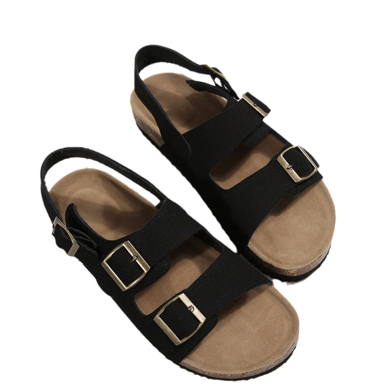 Cork Beach Sandals Korean Style Women's Sandals-6