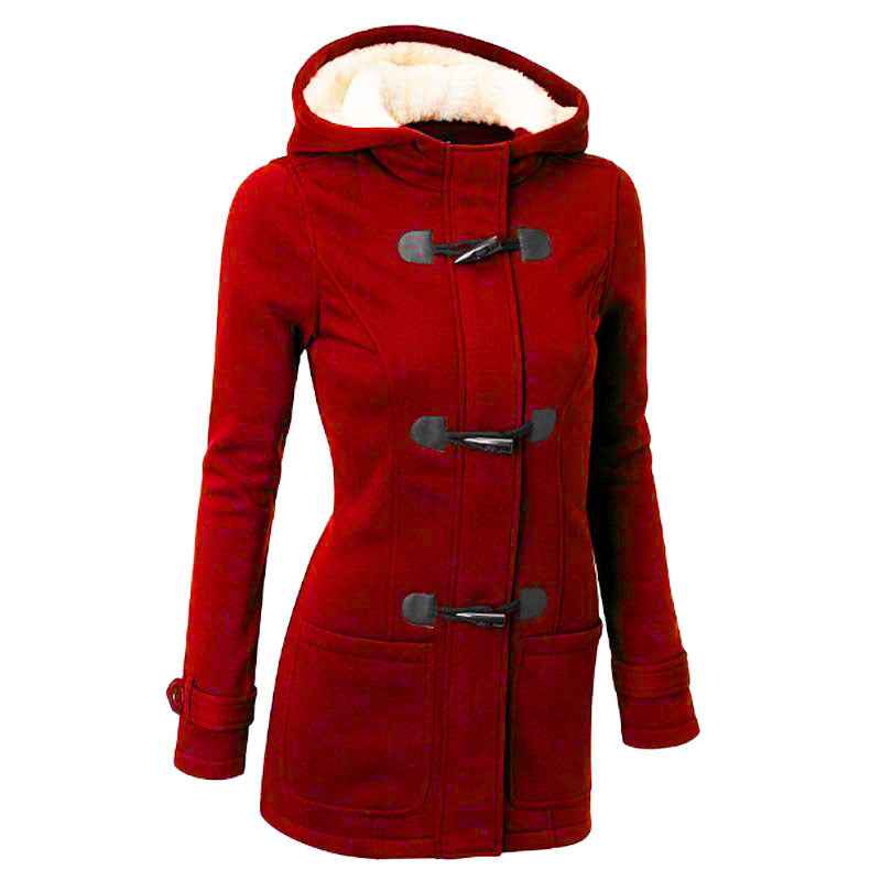 Women's Hooded Cotton-Padded Sweater Coat-2