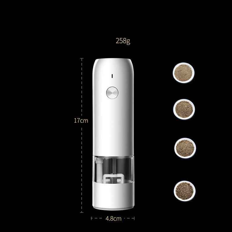 Electric Pepper Grinder – USB Rechargeable Ceramic Spice Mill with 6-Level Coarseness-2