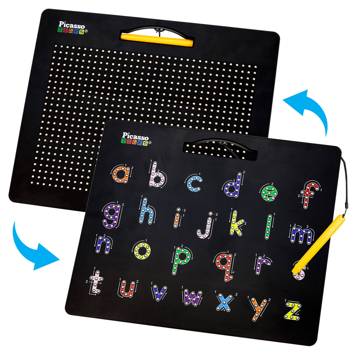 PicassoTiles - PicassoTiles Double-Sided Magnetic Drawing Tablet Pad - Ages 3+-2