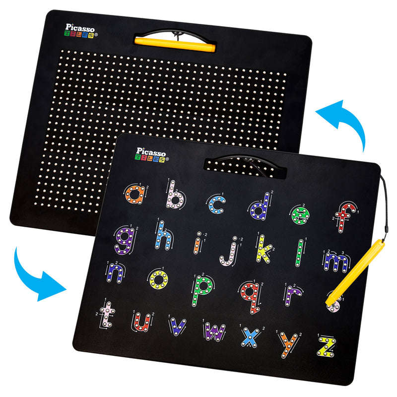 PicassoTiles - PicassoTiles Double-Sided Magnetic Drawing Tablet Pad - Ages 3+-2