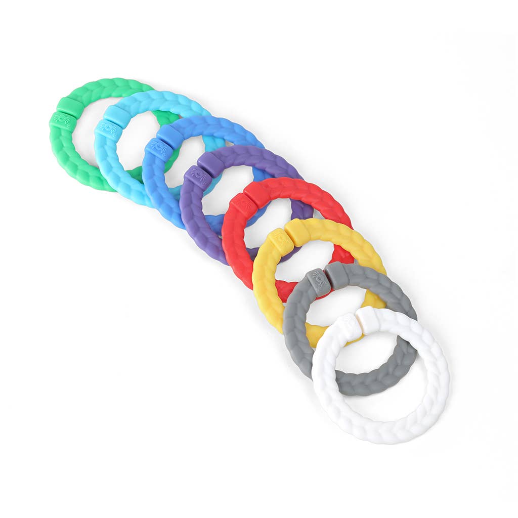 Itzy Ritzy Canada - Bitzy Bespoke Itzy Rings™ Linking Ring Set: Rainbow - Ages 0+-3