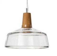 Modern Glass Pendant Light With Wood Accent-10
