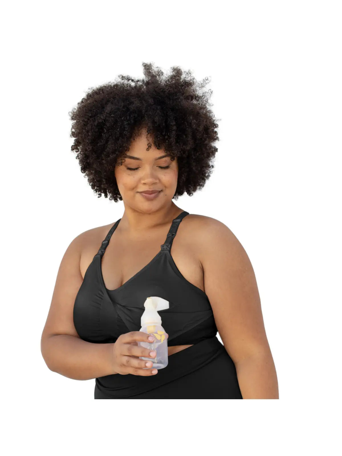Sublime® Hands-Free Pumping & Nursing Sports Bra | Black-3