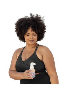 Sublime® Hands-Free Pumping & Nursing Sports Bra | Black-3