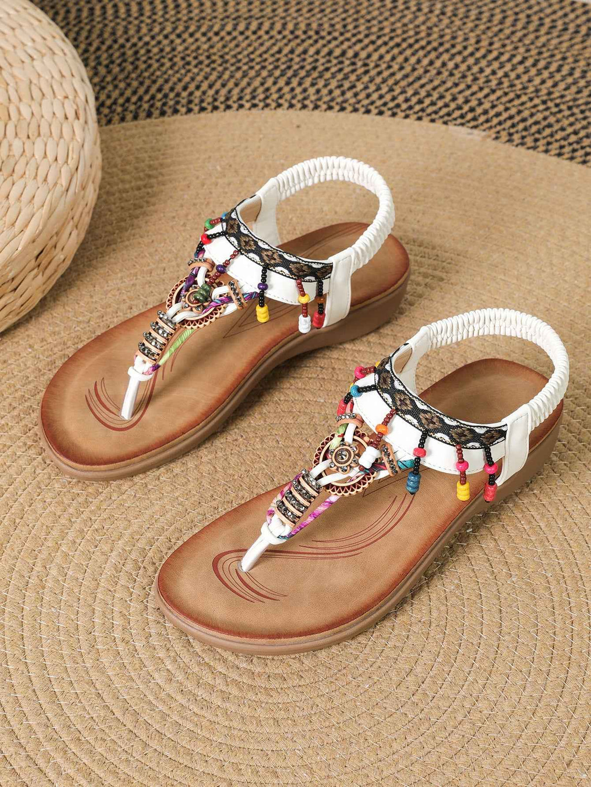 Bohemian Ethnic Style Flat Sandals Pendant Flip-flops-3