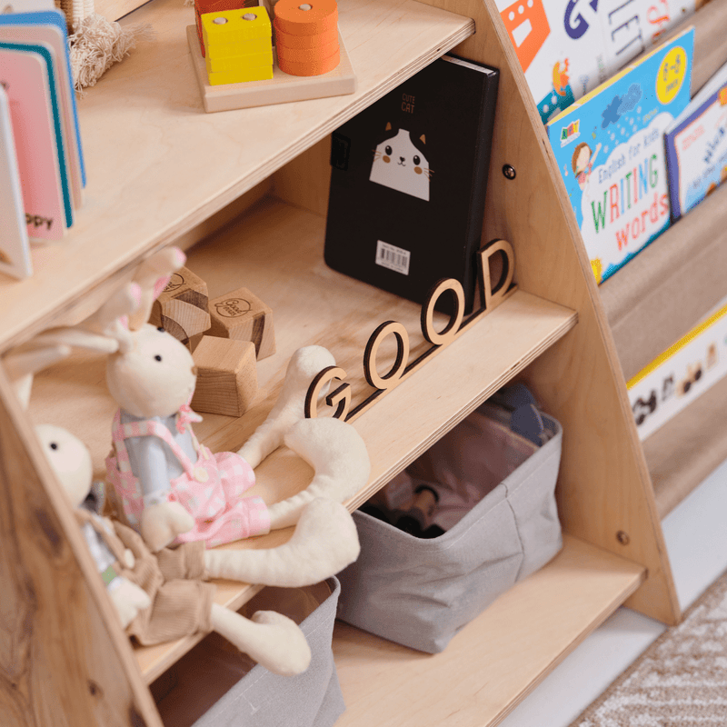 2in1 Montessori Shelf for Books and Toys-9