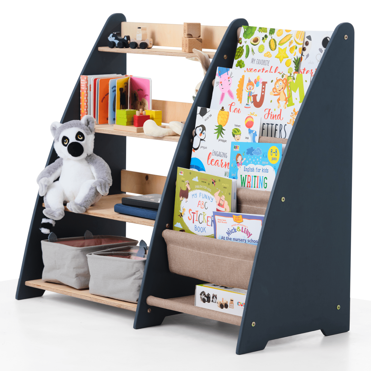 2in1 Montessori Shelf for Books and Toys-2