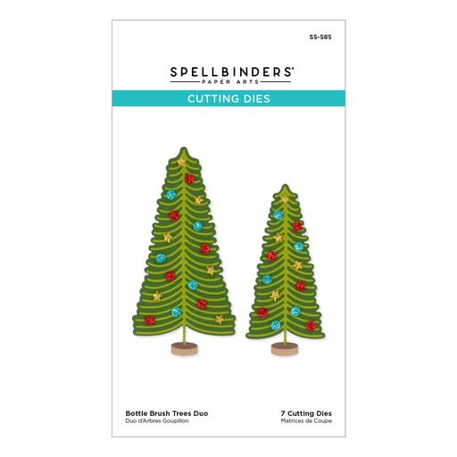 Bottle Brush Trees Duo Etched Dies from the Classic Christmas Collection-1