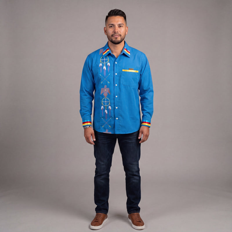 Embroidered Ribbon Shirt (Eagle)-3