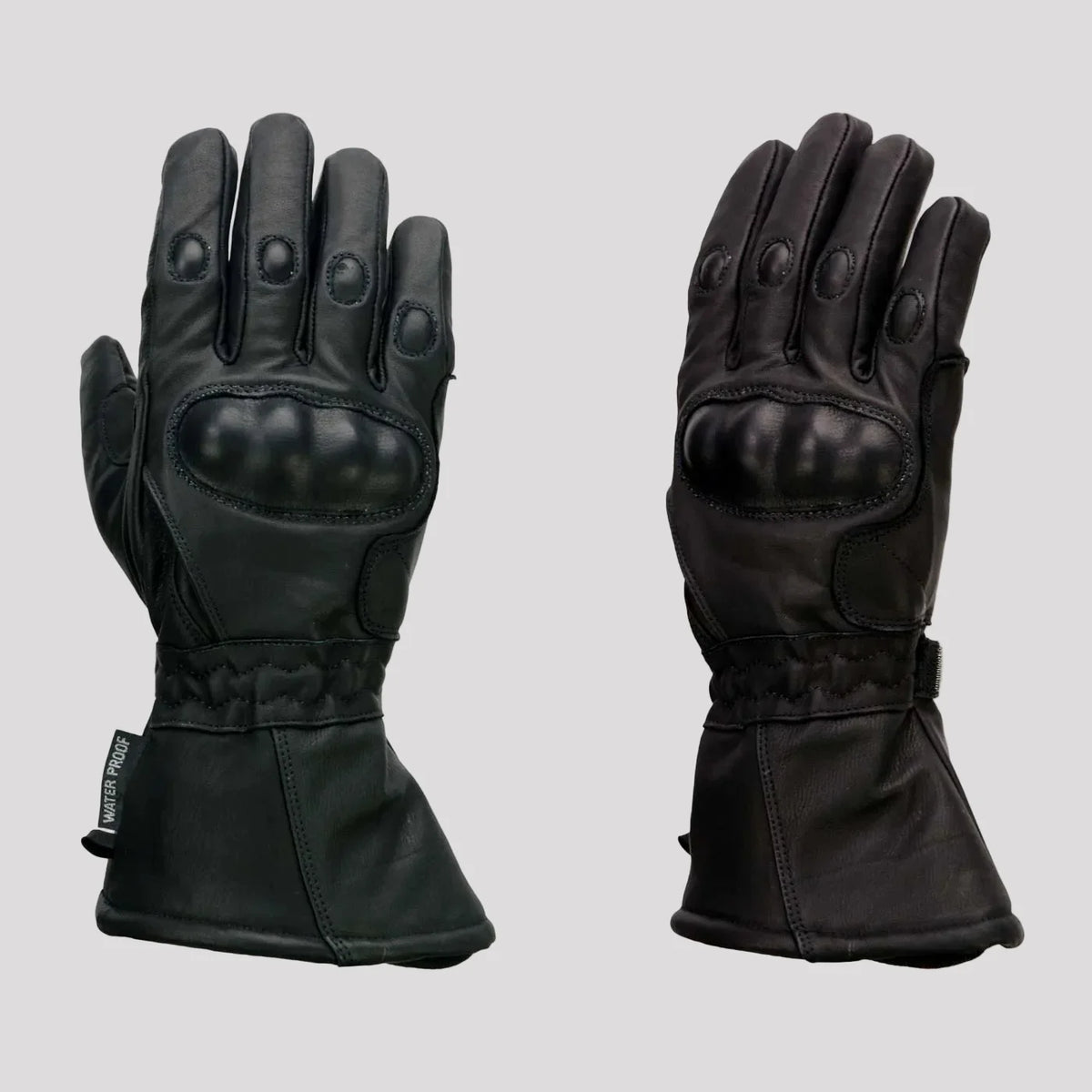 Open Road Men's Armored Gauntlet Leather Motorcycle Gloves-3