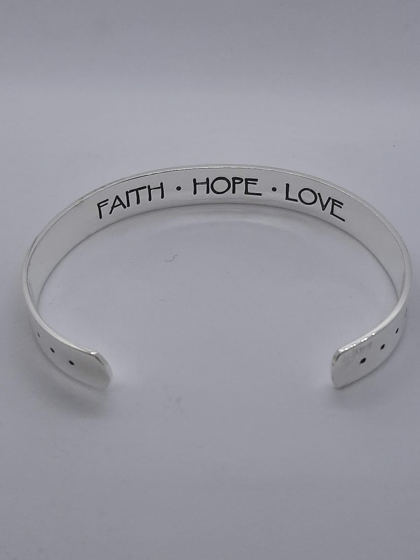 Faith, Hope, Love Cuff Bracelet-2