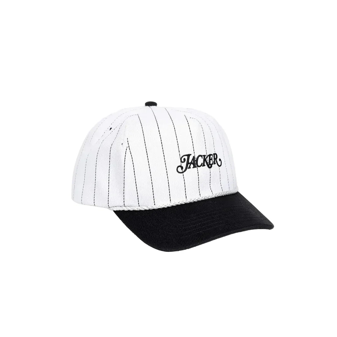 Jacker 'Classic Stripe' Snapback Cap - Black/White-2