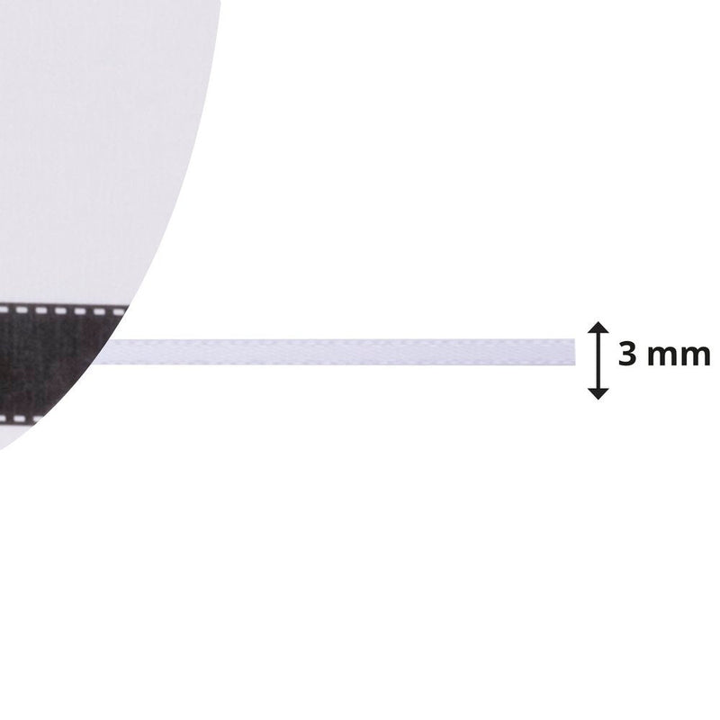 Vaessen Creative Satin Ribbon 3mmx10m White-2