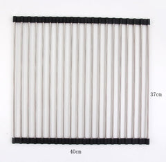 Folding Kitchen Drain Sink Rack Stainless Steel-8