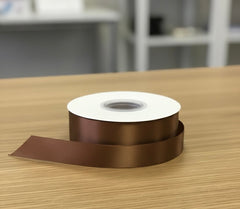 Satin Ribbon Double Face- Brown #846-3.8 cm Wide-1