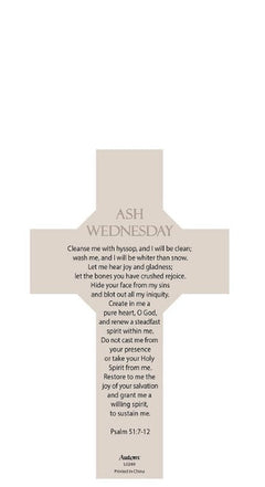 Ash Wednesday Cross Bookmark-2