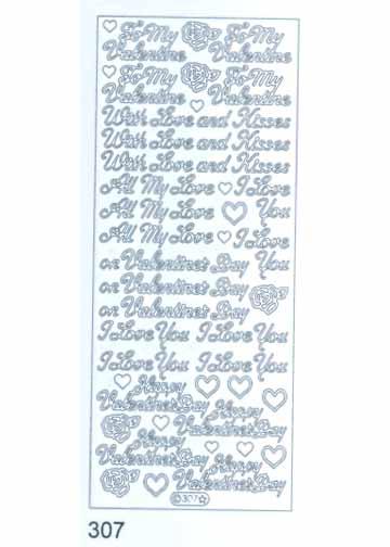 Deco Stickers - All My Love/Happy Valentines-1