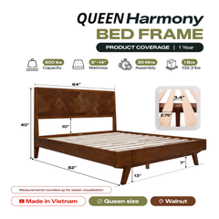 Base de cama de madera maciza Harmony-20