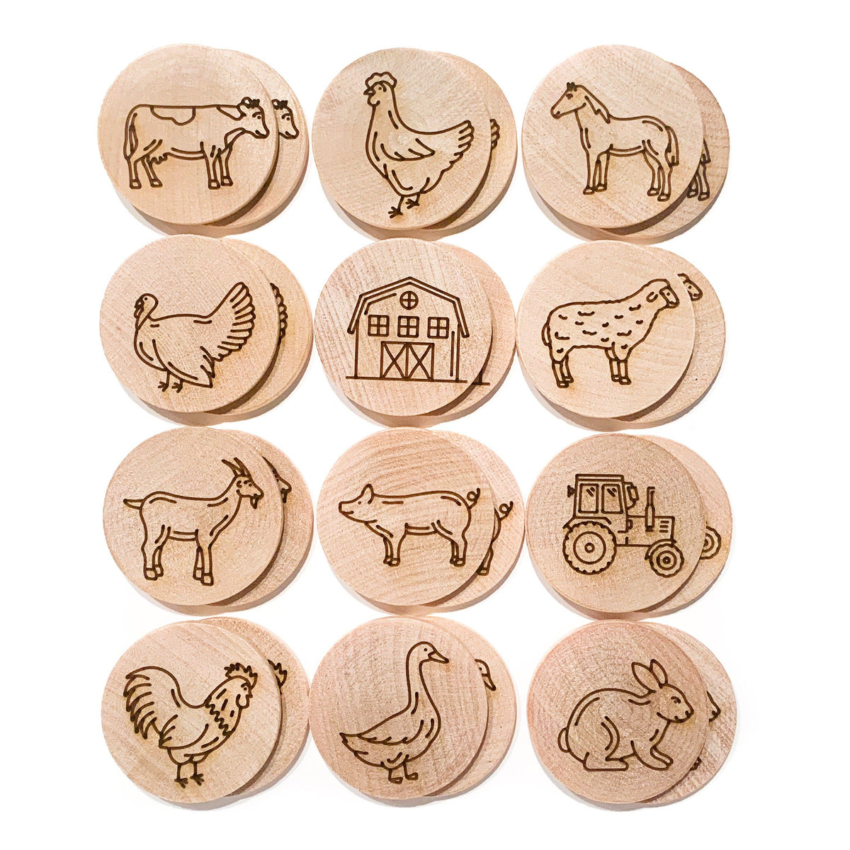 Tree Fort Toys - Farm Animal Memory Matching Game - Made in Canada - Ages 3+-3