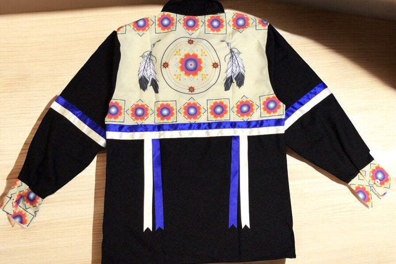 Ribbon Shirt with feathers-3