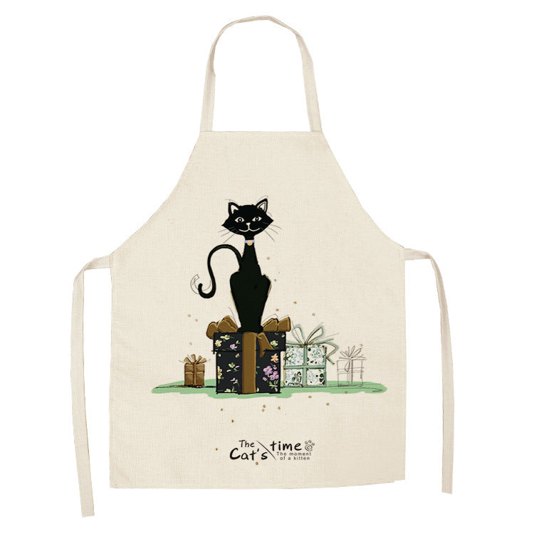 European and American cartoon cute cat apron-21