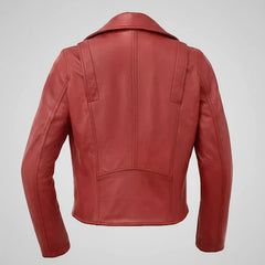 Women’s Lightweight Leather Fashion Jacket | Soft Naked Cowhide Casual Moto Style-12