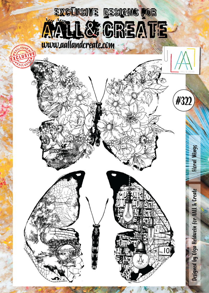 AALL and Create Stamp Set - 322 - Floral Wings-1